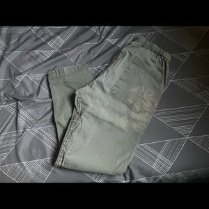 Roots army green pants